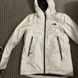 North face white womens ski jacket